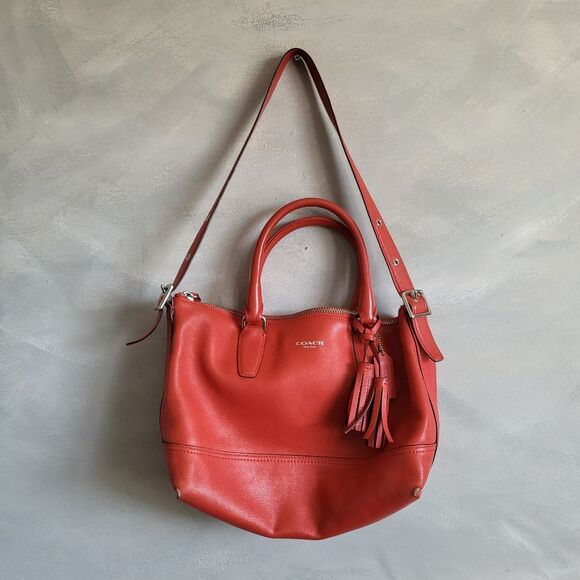 Coach Legacy Molly East/West Orange Leather Satchel 21132 - Picture 1 of 14